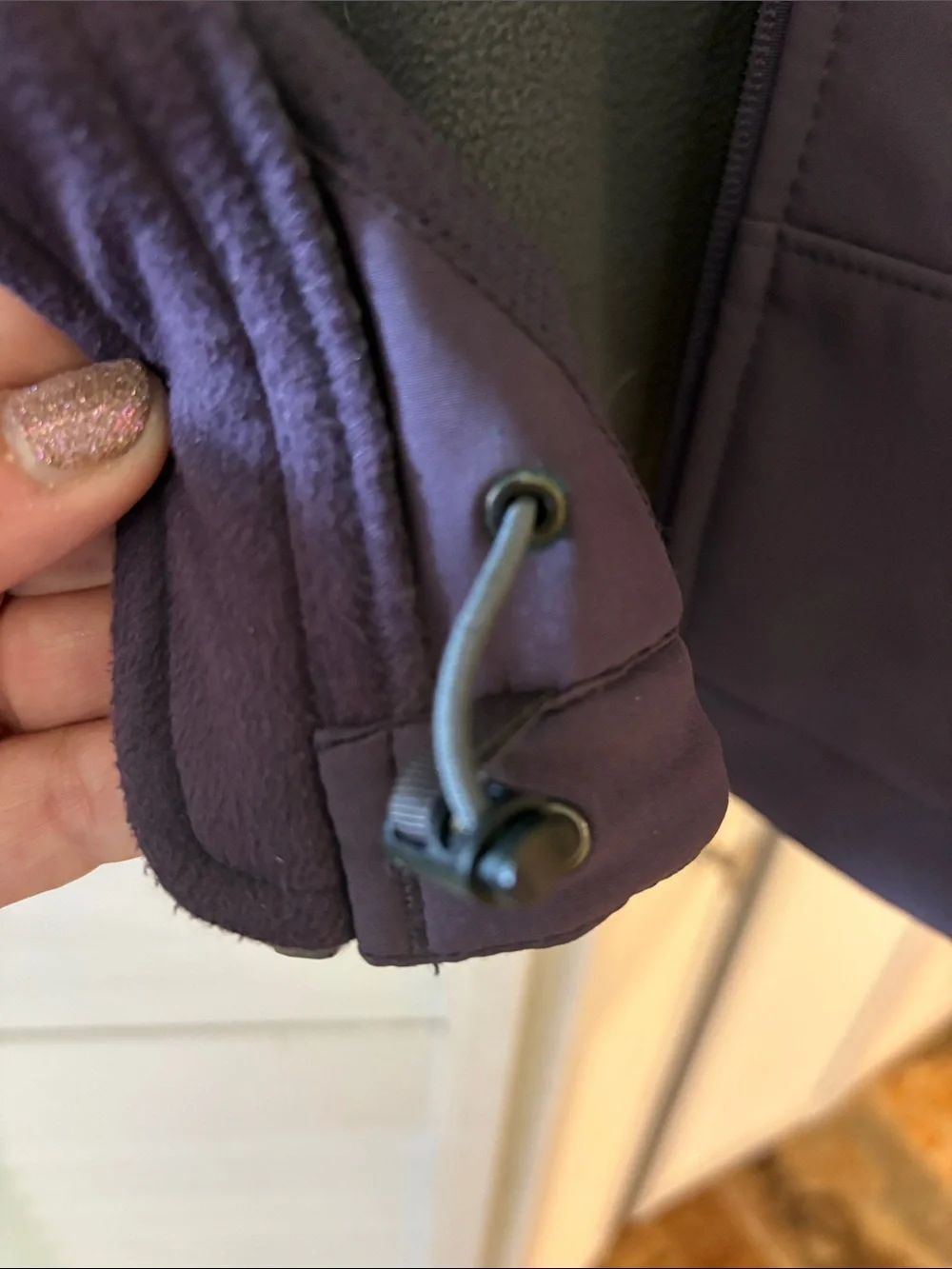 The North Face Men's Two-Tone Purple and Light Gray Softshell Jacket XXL